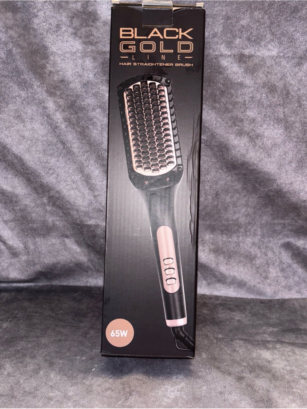 Nicebay Women's Hair Straightener Brush - Black Gold line NIB